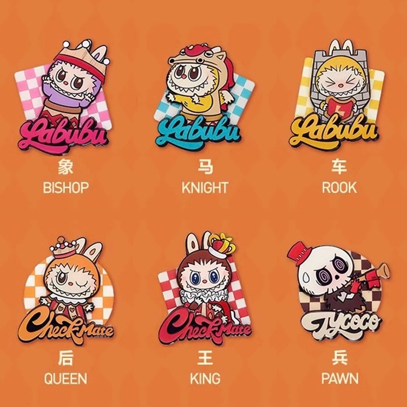❤️現貨❤️LABUBU拉布布冰箱貼盲盒THE MONSTERS象棋大冒險系列