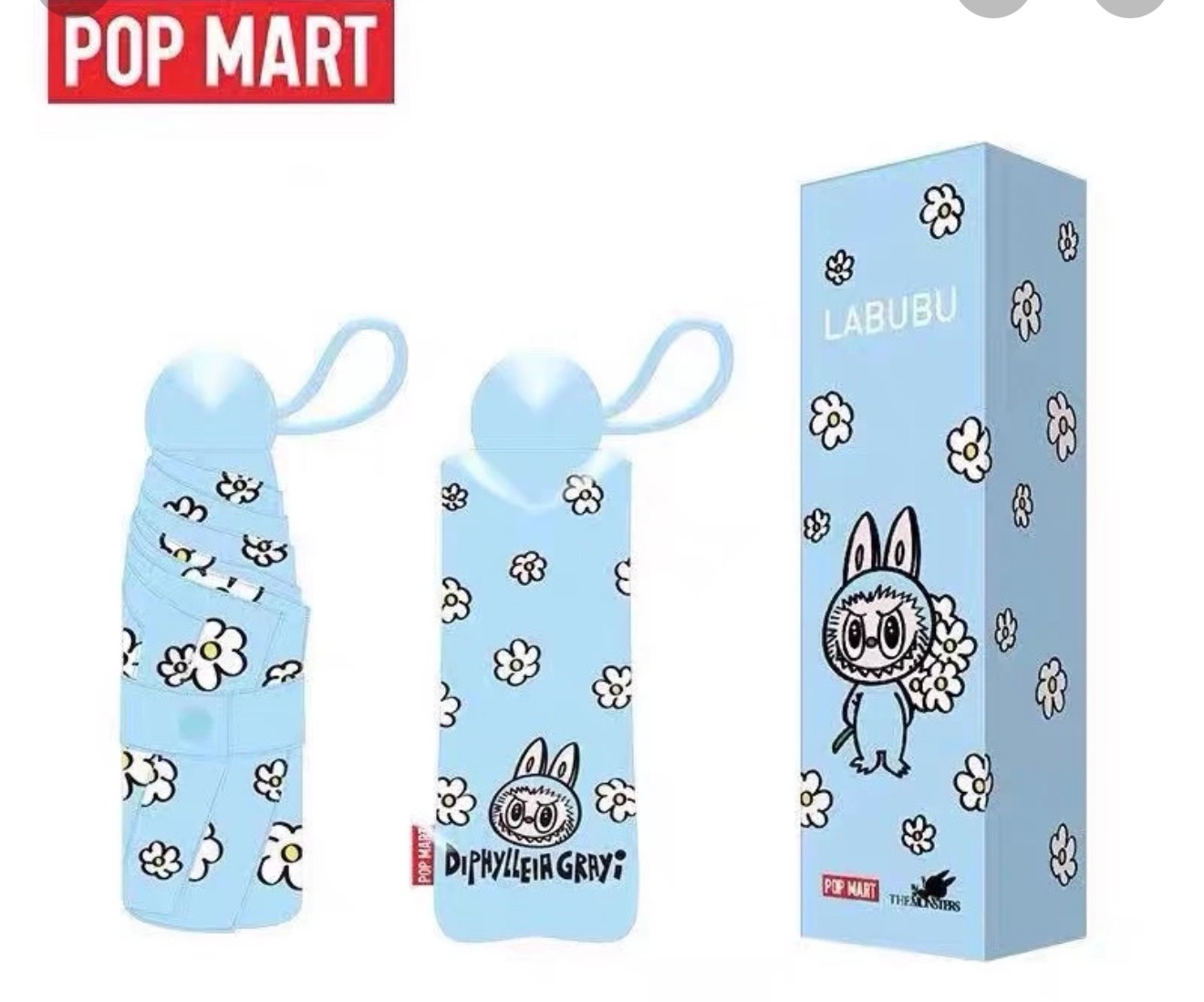 泡泡瑪特官方出品-Labubu山荷花晴雨傘
