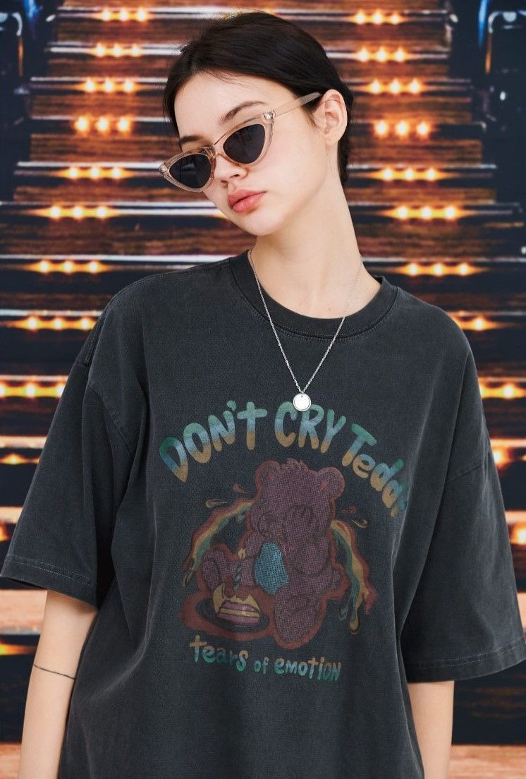 （現+預）CPGN Don’t Cry 泰迪短袖T恤  #炭黑色M現貨