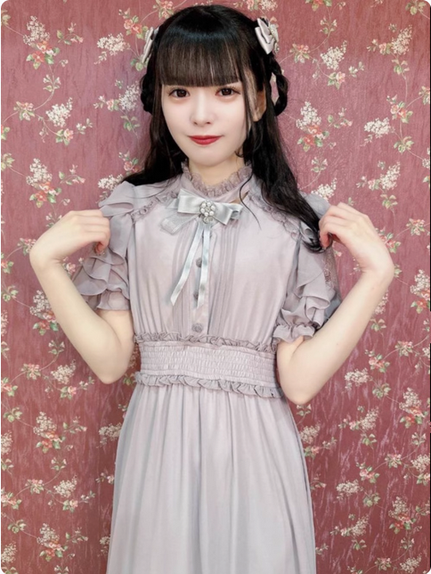 【代購預購】lolita紫羅蘭讀書會 珍珠蝴蝶結蕾絲花邊荷葉邊蕾絲提花網紗露肩洋裝/短袖連身裙/連衣裙 淑女蘿莉塔