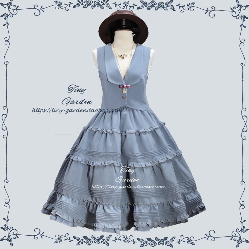 【代購現貨預購】lolita貴族學院 蝴蝶結多色馬甲/蕾絲邊滾邊荷葉邊澎裙半身裙sk/半裙/吊帶裙 法式英倫 經典蘿莉塔