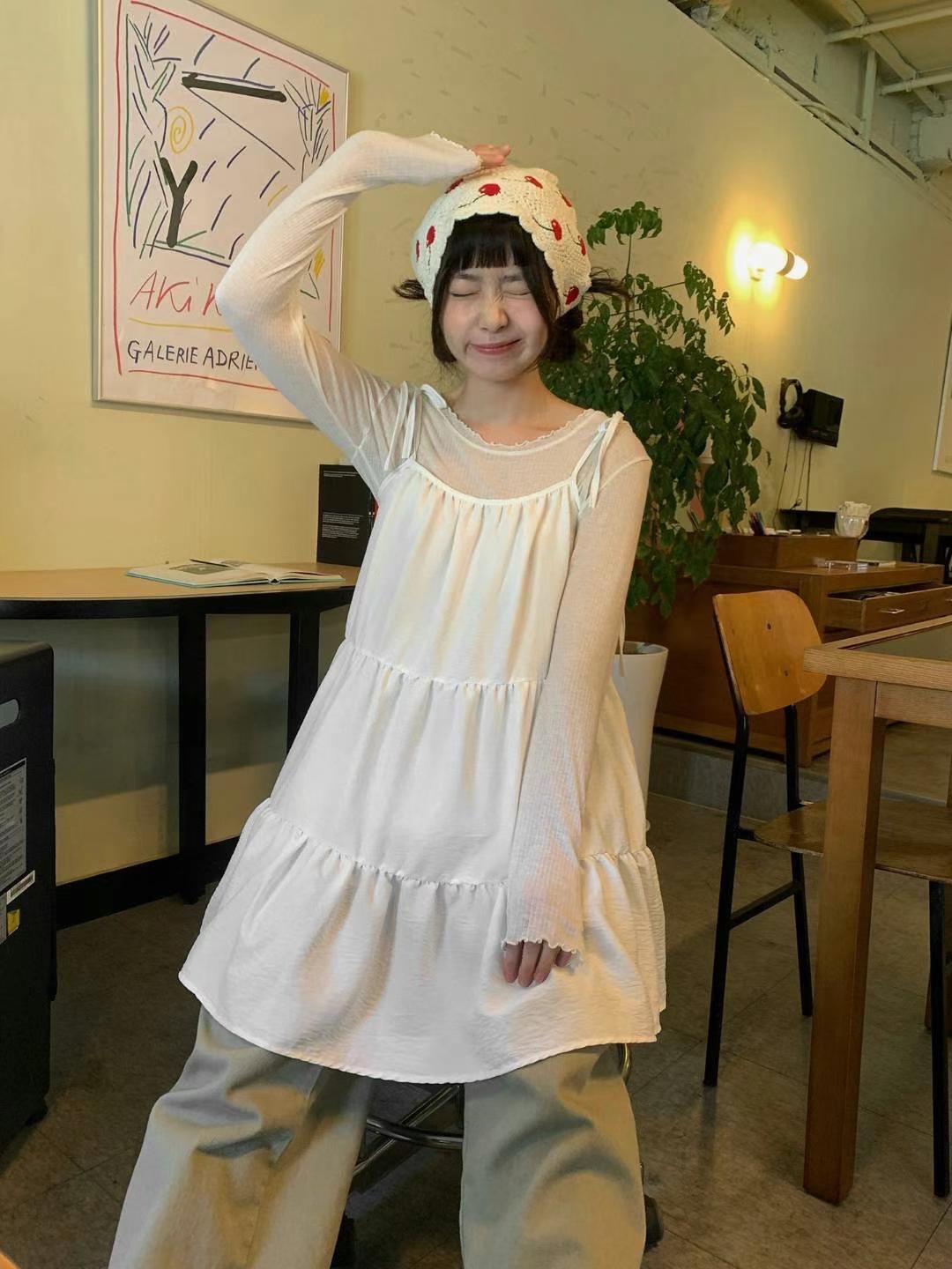 ￼🏷ʏᴜɴᴀ’s ·正韓代購🇰🇷細肩蛋糕裙洋裝 2colors