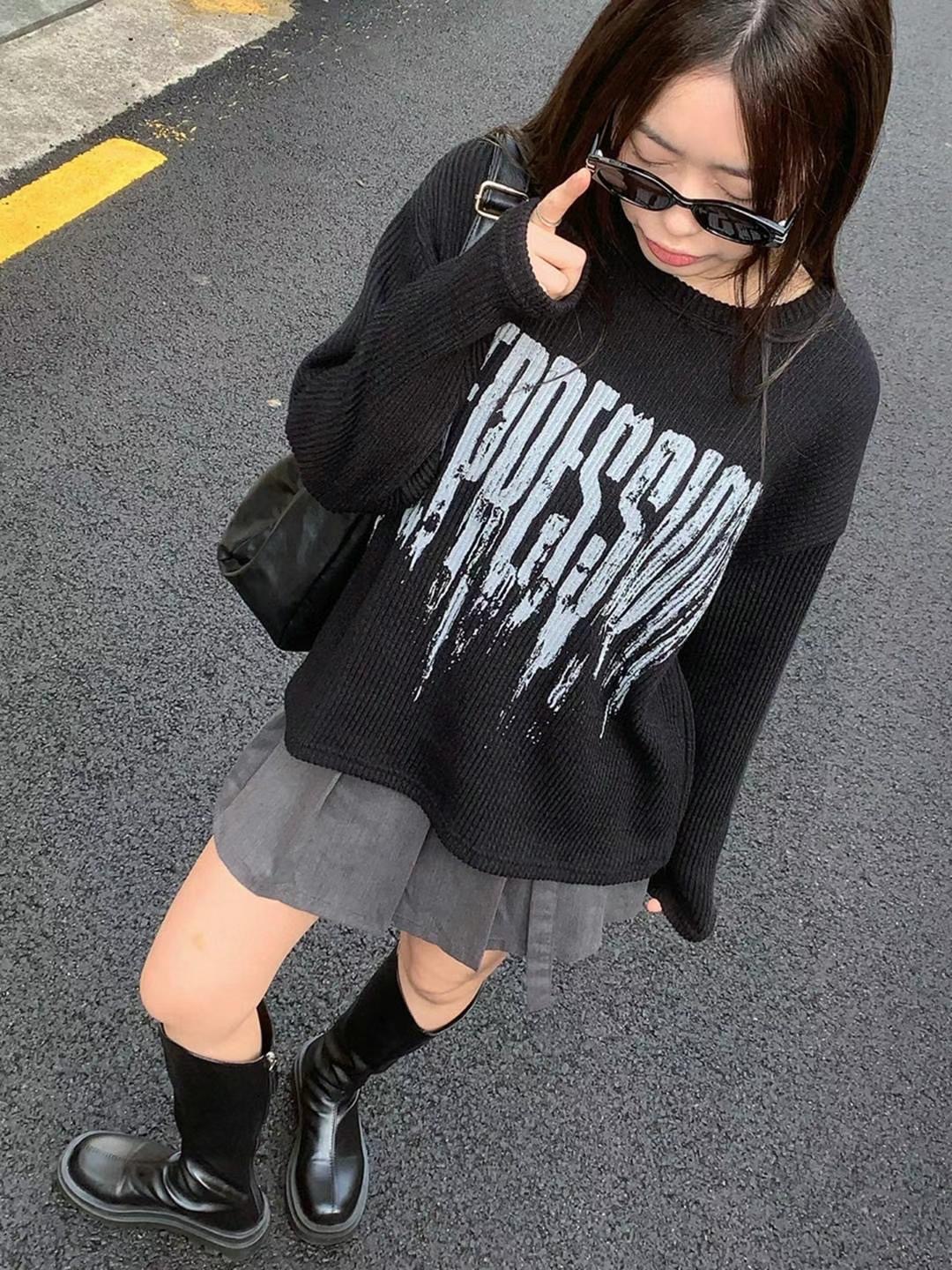 ￼🏷ʏᴜɴᴀ’s ·正韓代購🇰🇷帥性坑紋針織長袖上衣