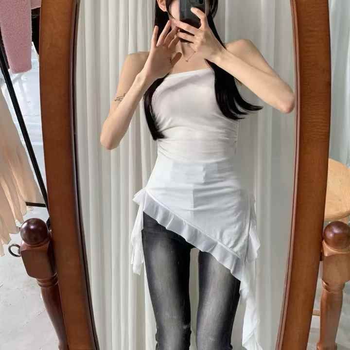 🏷ʏᴜɴᴀ’s ·正韓代購🇰🇷暮色飄影🫧不對稱傘狀下擺平口背心