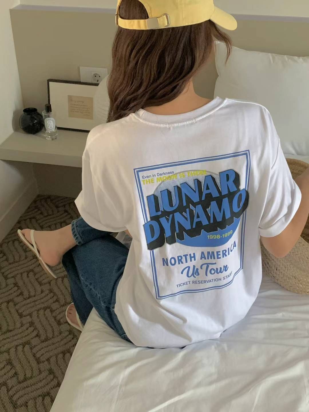 🏷ʏᴜɴᴀ’s ·正韓代購🇰🇷雲光漫旅☁️美式寬版印花純棉短袖Tee