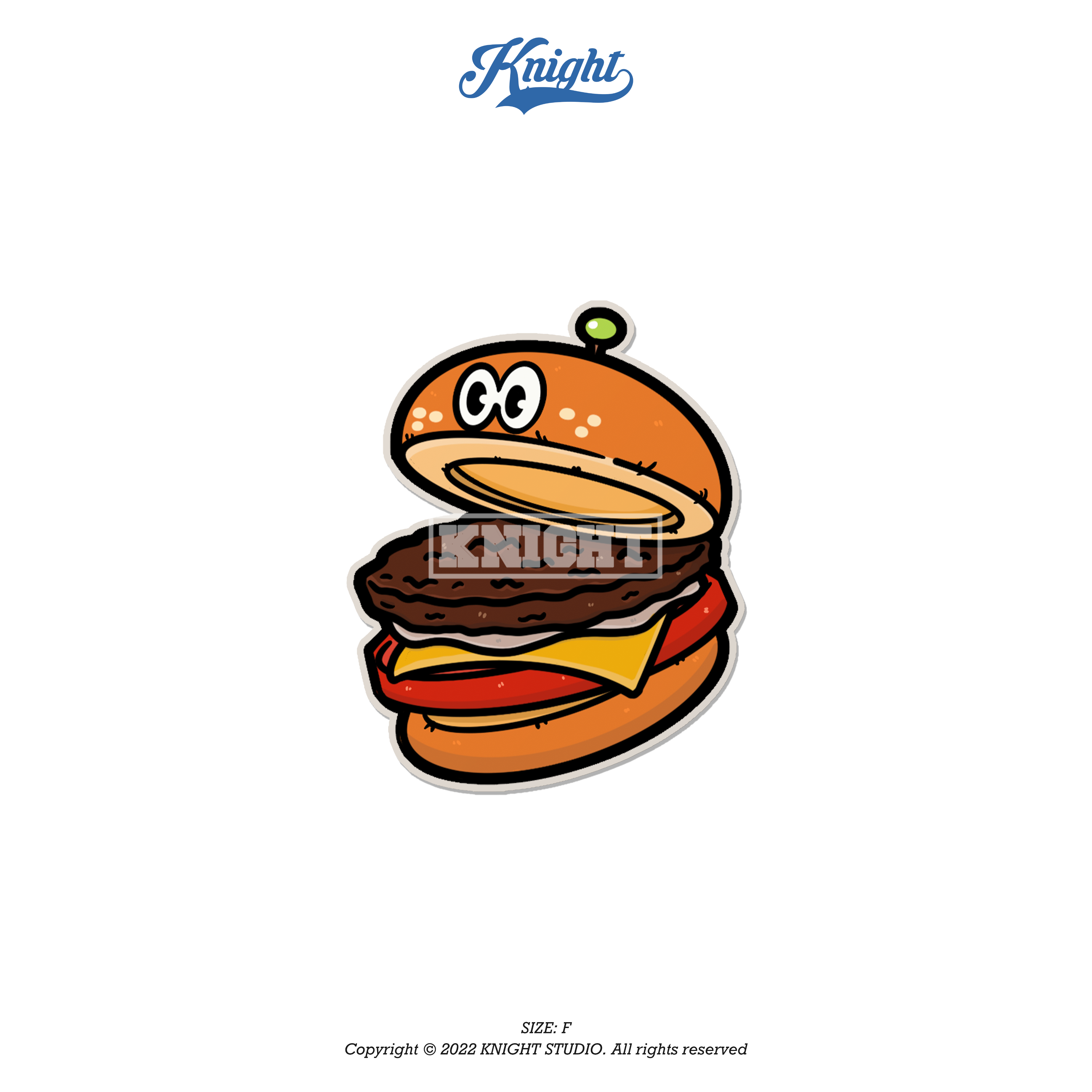 [Knight studio] 吉士漢堡防水貼紙