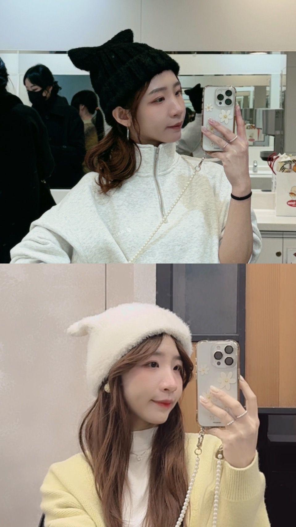 🧶🐈‍⬛貓耳朵水貂毛帽