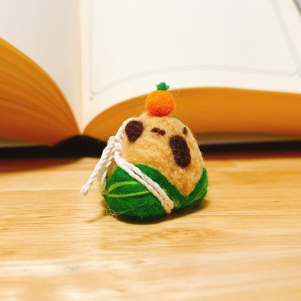 預購。鬍子粽羊毛氈。擺飾（迷你）。卡比巴啦。端午限定。
