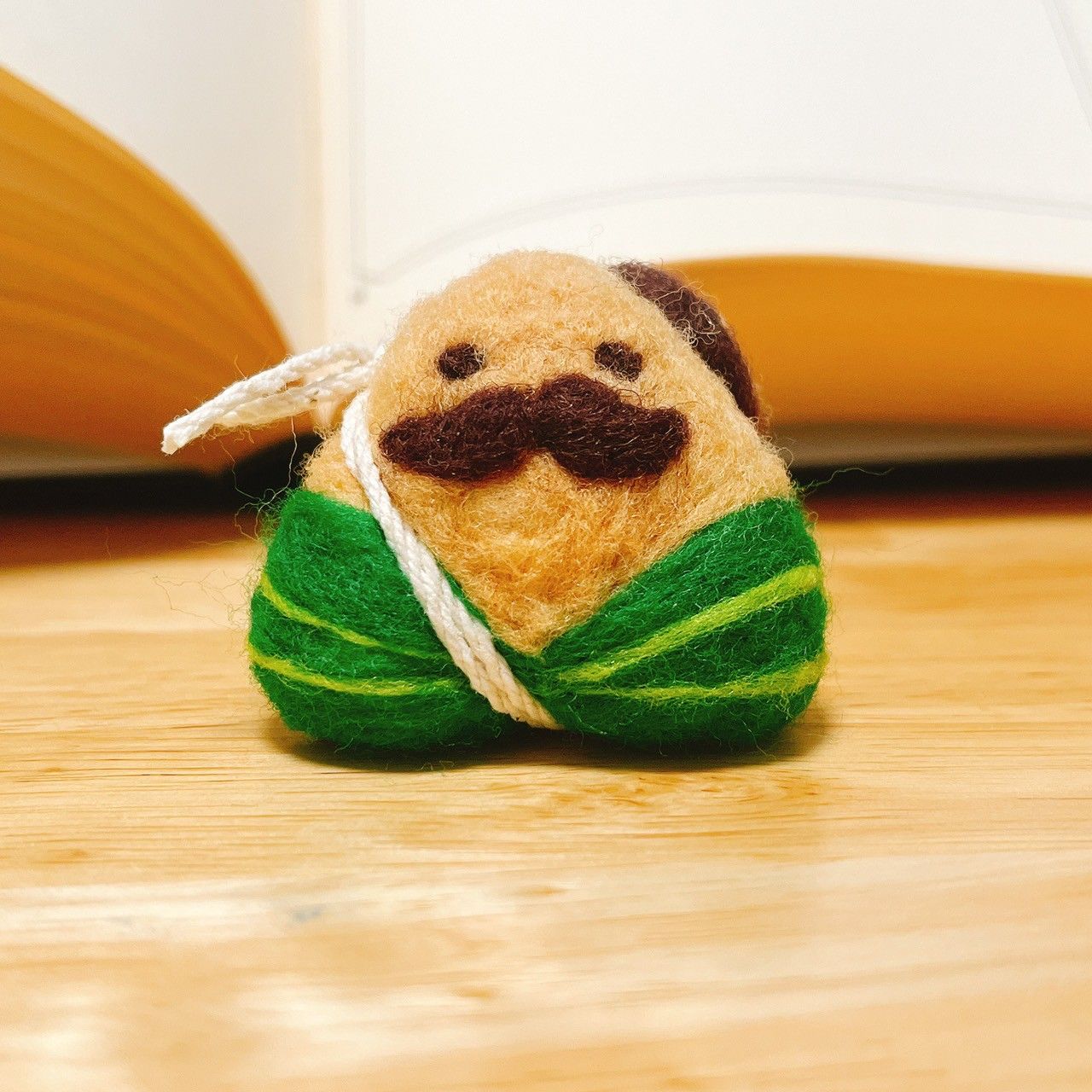 預購。鬍子粽羊毛氈。擺飾（中）。香菇。端午限定。