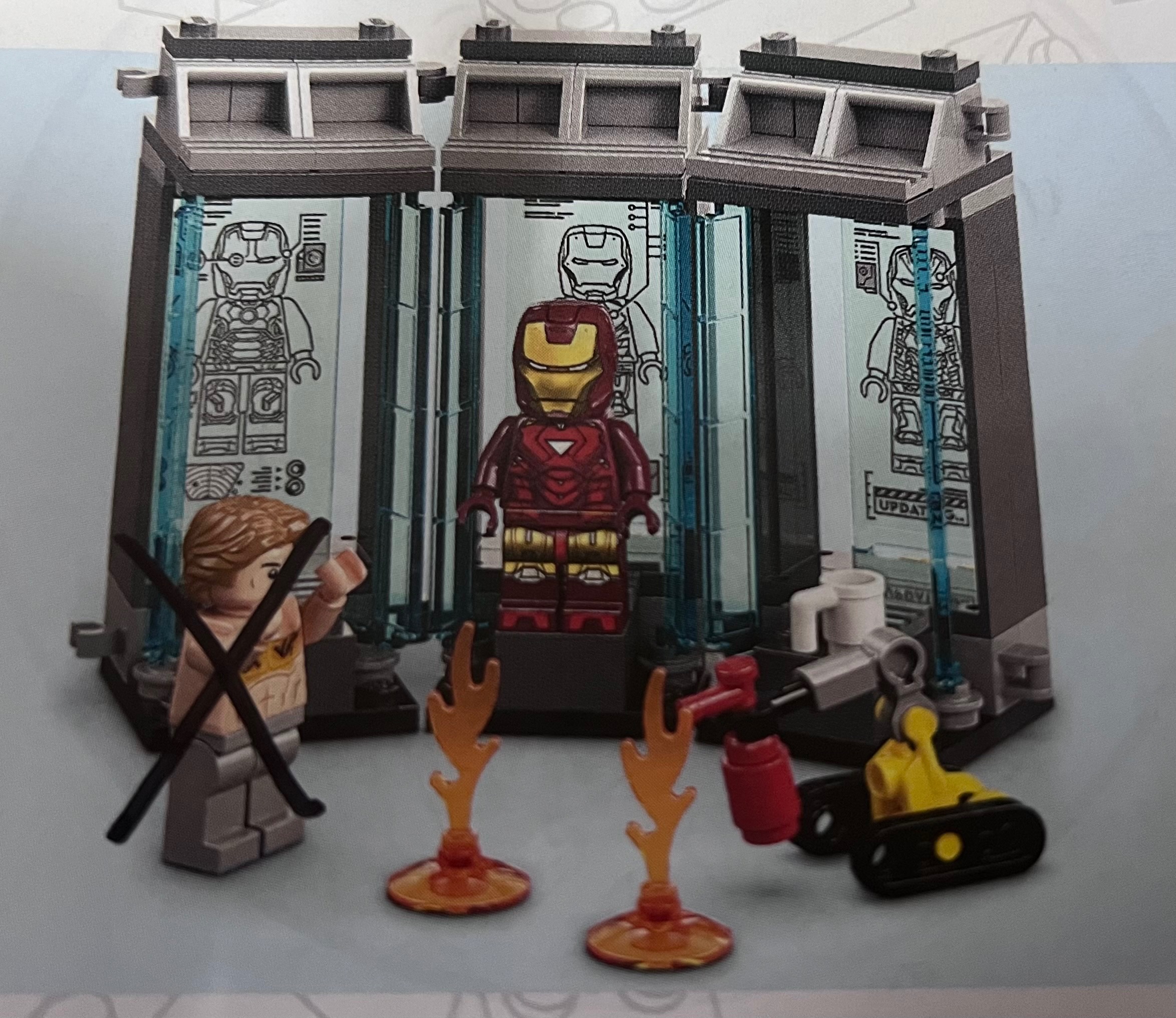 LEGO 全新76315鋼鐵人+格納庫