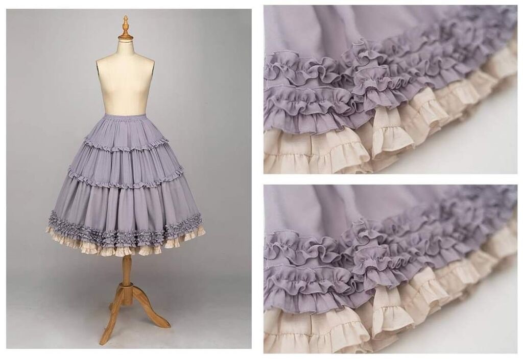 4-追憶雙色襯裙-短款