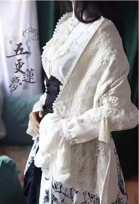 12-JS五更蓮夢中華風襯衣及披肩