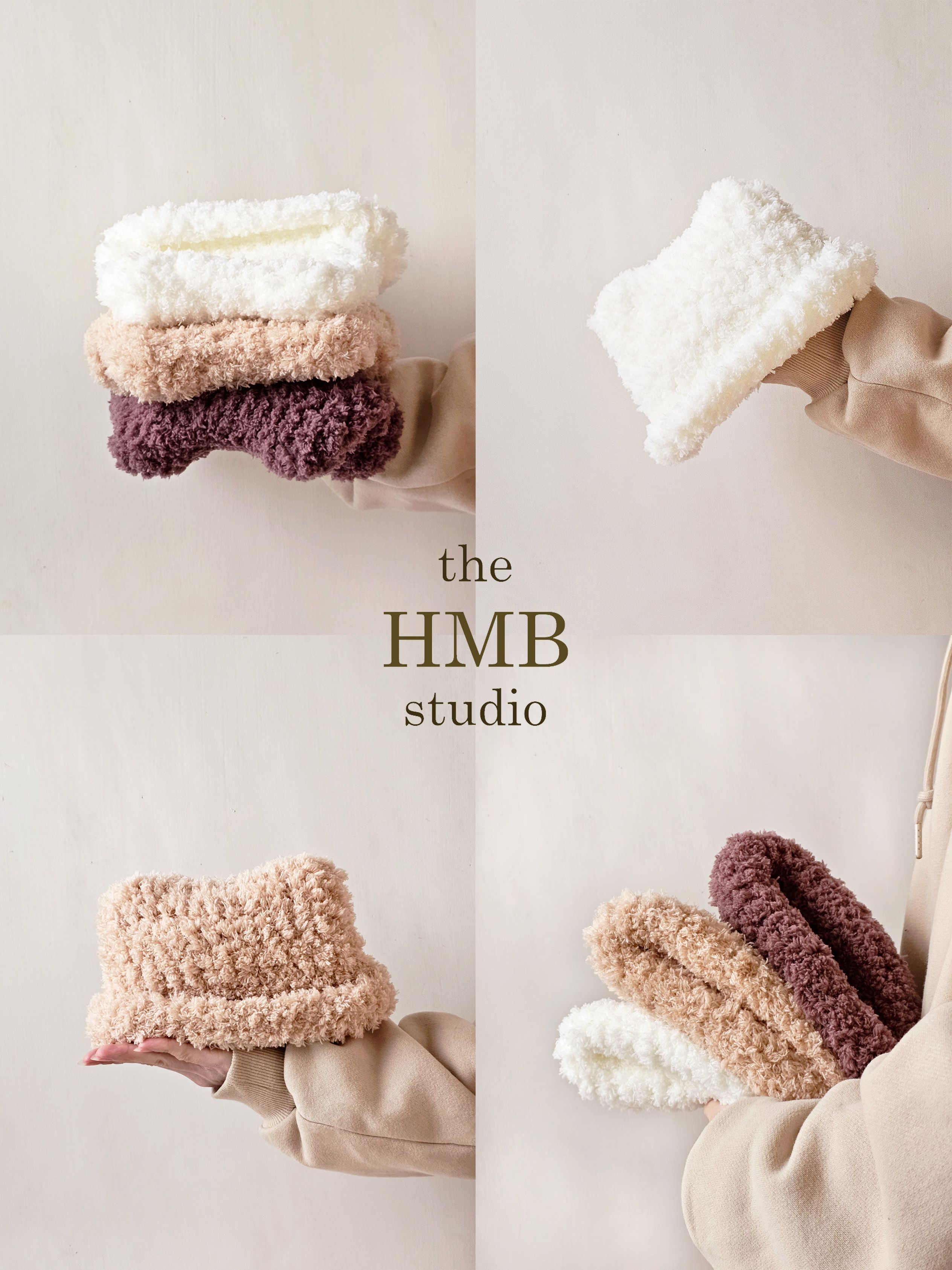 the HMB studio 【毛絨絨熊熊帽。材料包】非成品 建議🈶鉤針基礎者再下單
