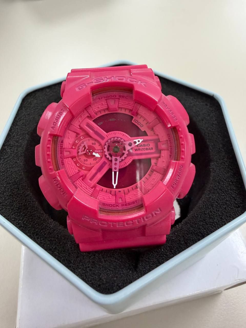 G-Shock GMA-S110CC-4A 手錶 桃紅 果凍桃紅 小錶徑