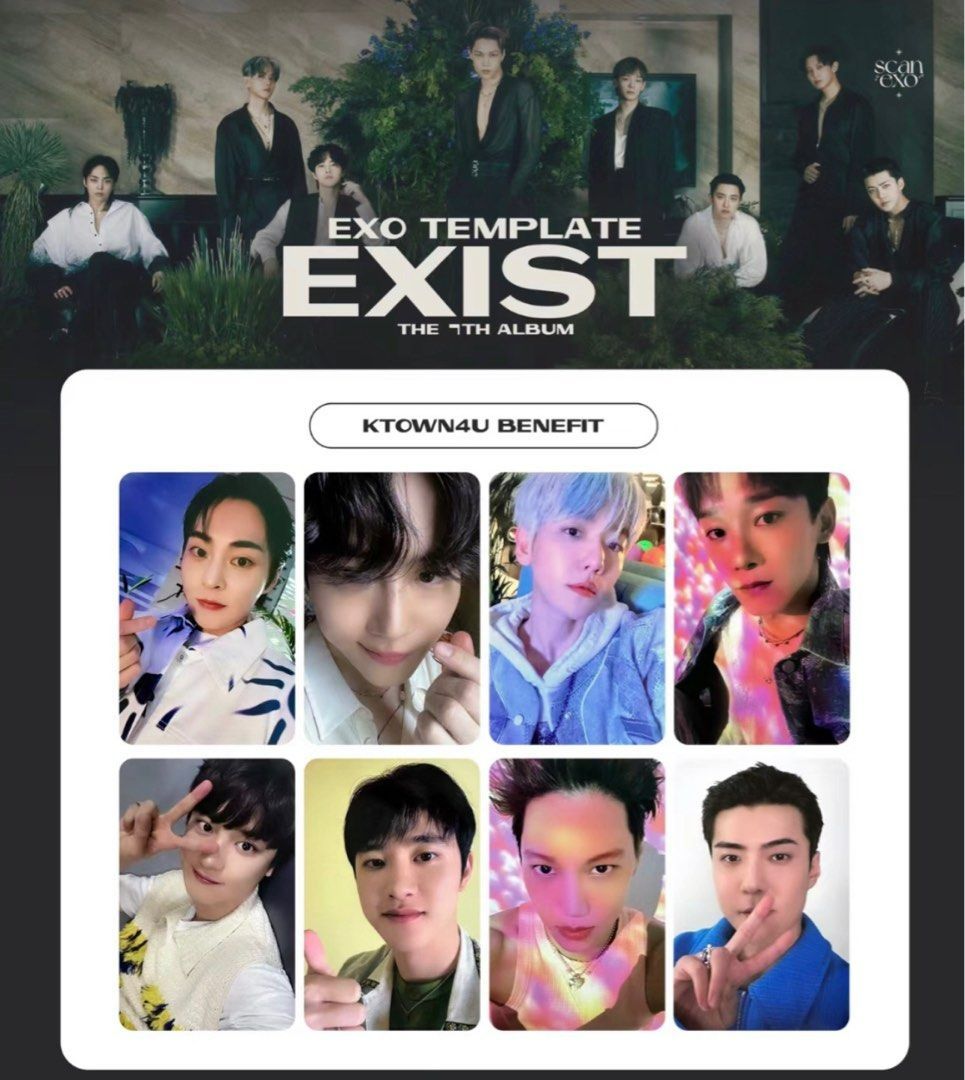 EXO 正規7輯 EXIST 特典卡