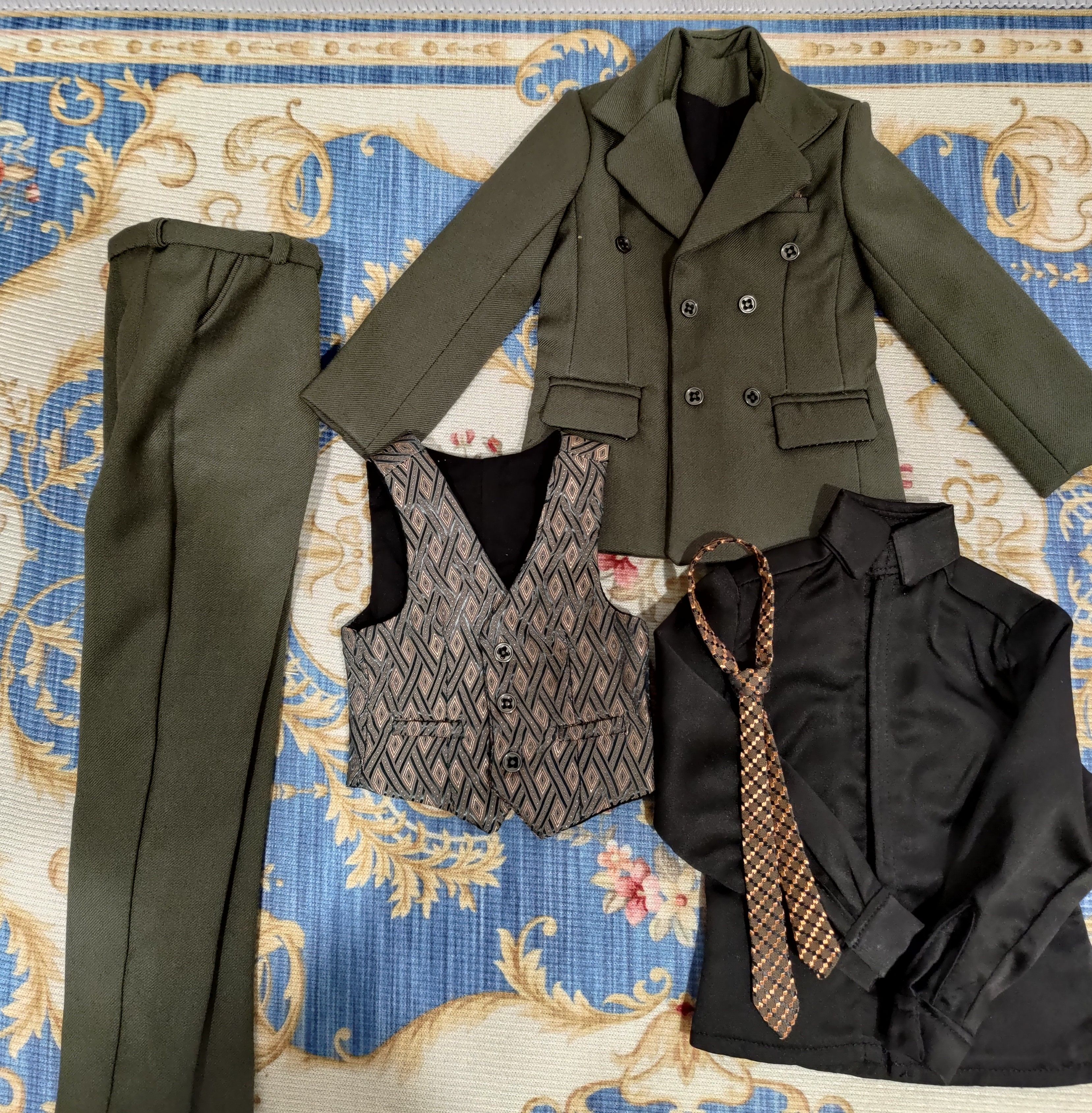 [BJD娃衣-4分]E家材料包成品「謙謙君子」雙排釦西裝套裝