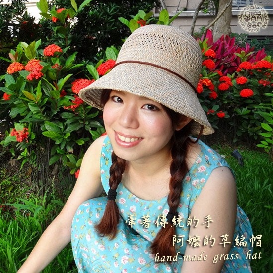 【蹦創意】時尚防曬●清新百搭● 阿嬤的草編帽-原生藺草