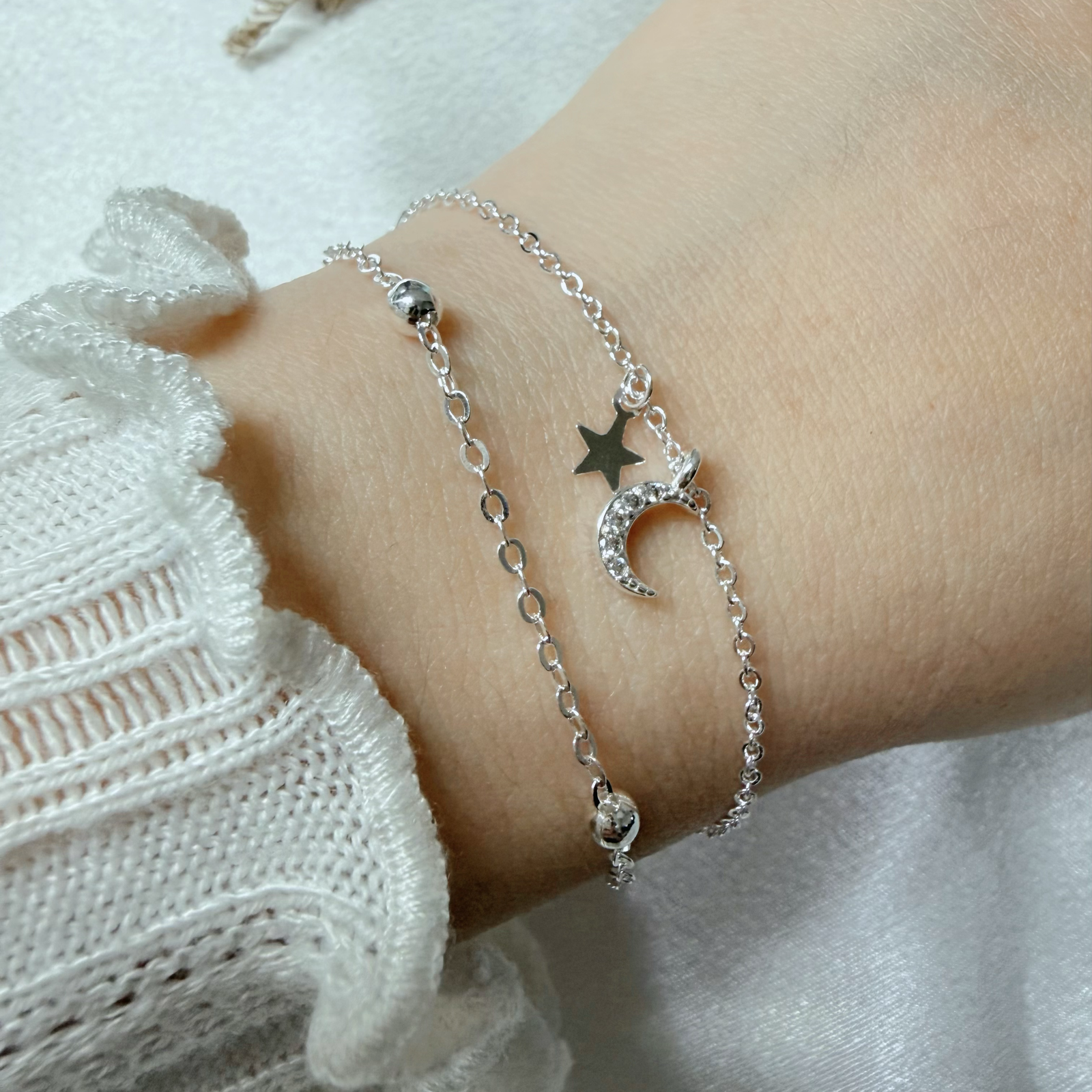 氣質小姐姐款✨星月雙鏈👍手鏈