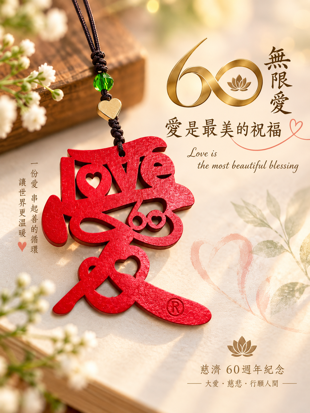 愛60週年設計款掛飾
