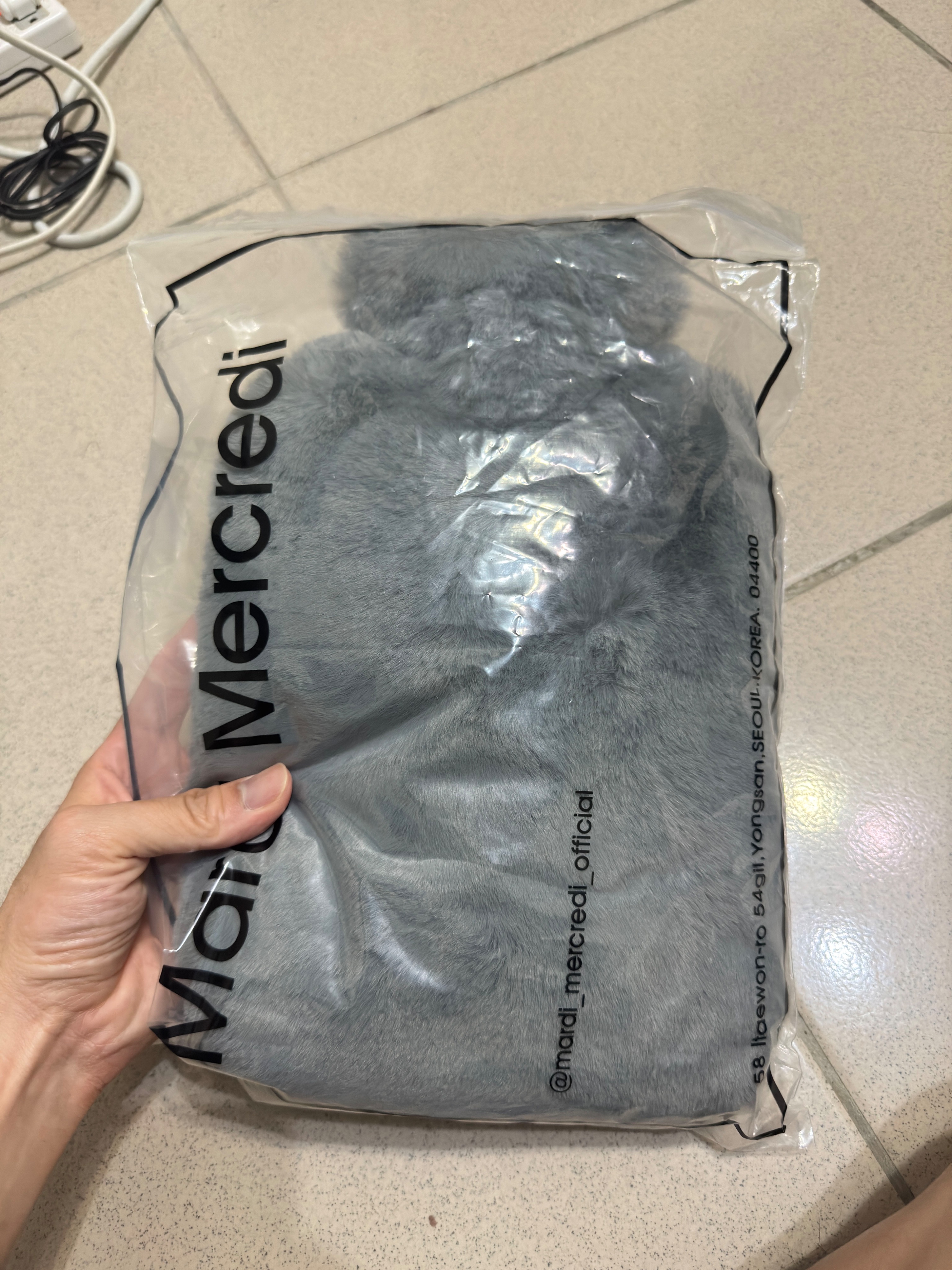 德國原裝 Fashy 灰色 超柔軟絨毛 毛套 注水式 熱水袋 冰袋 2L