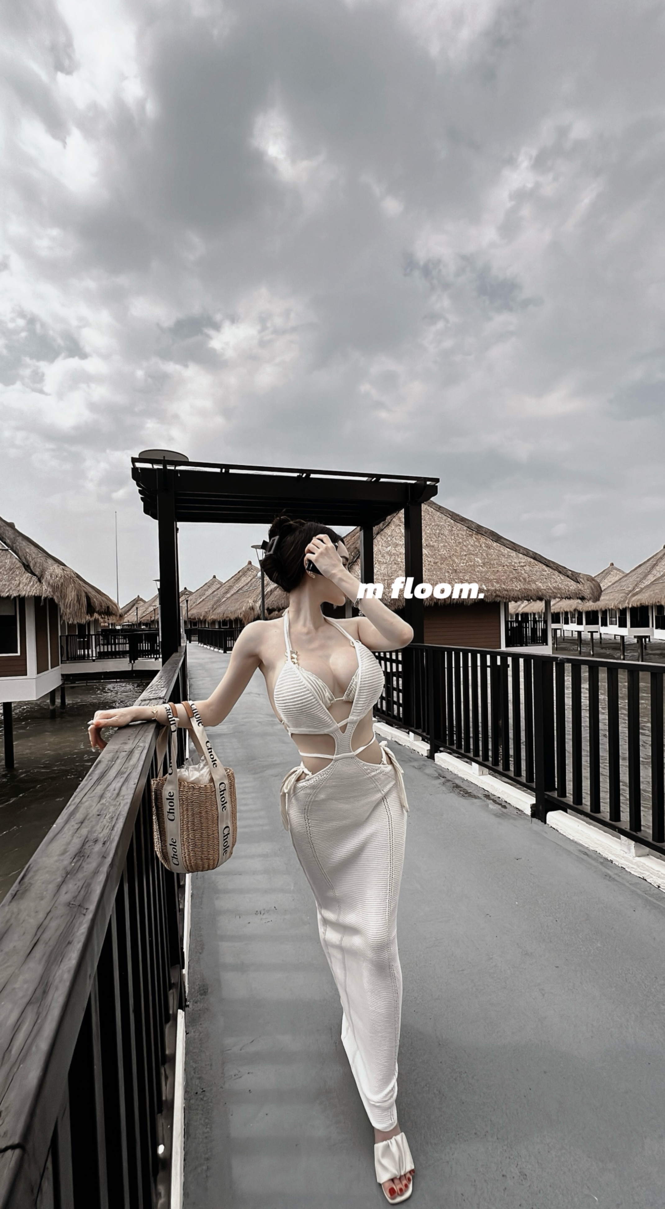 聖托里尼｜性感針織長洋裝