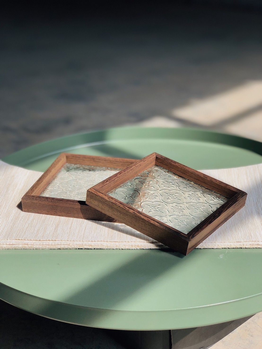 海棠花方形托盤