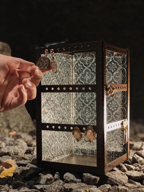 海棠花復古耳環架 （L型版本/對稱版本）