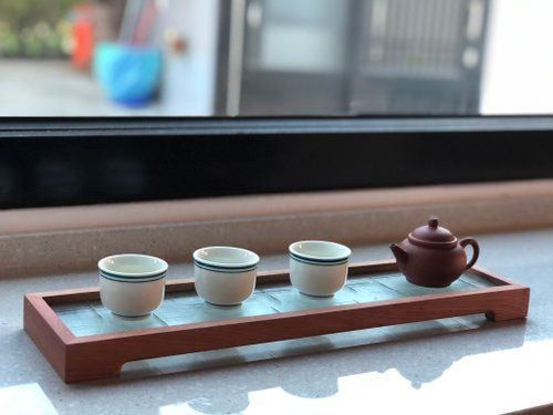 茶道の道具 十字星紫檀木茶盤