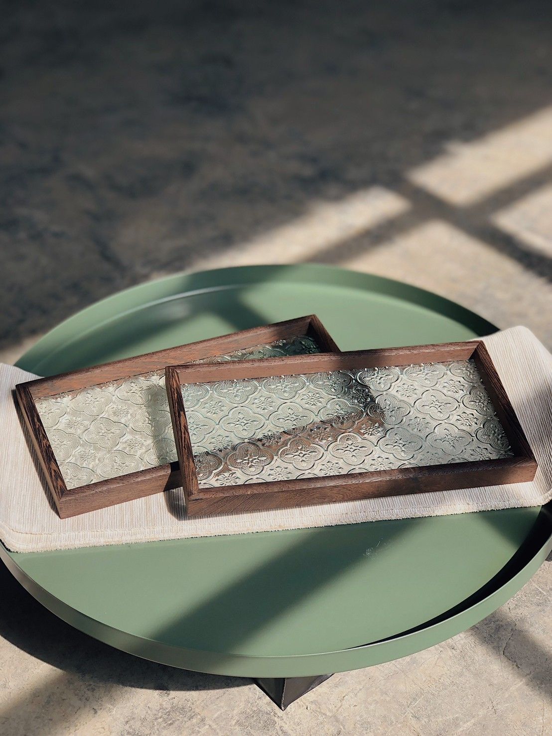 海棠花長形托盤