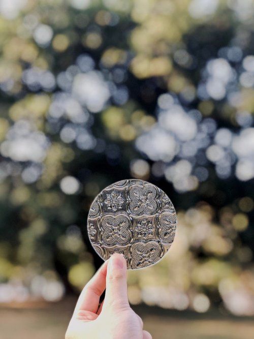 窗花玻璃裸片杯墊 玻璃盤