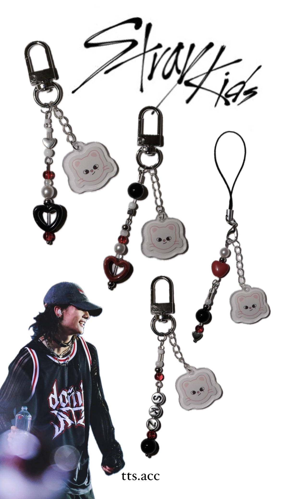 Stray kids應援色吊飾 紅心款♥️