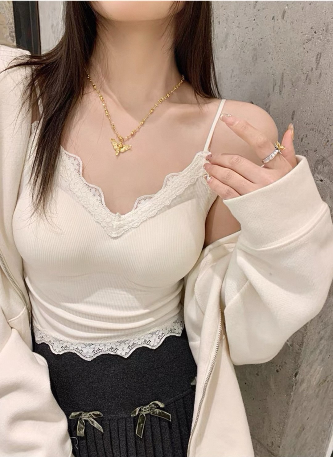 蕾絲無痕小可愛（固定罩杯）