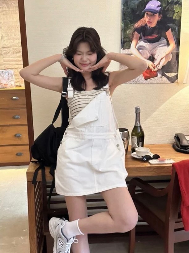 吊帶牛仔裙