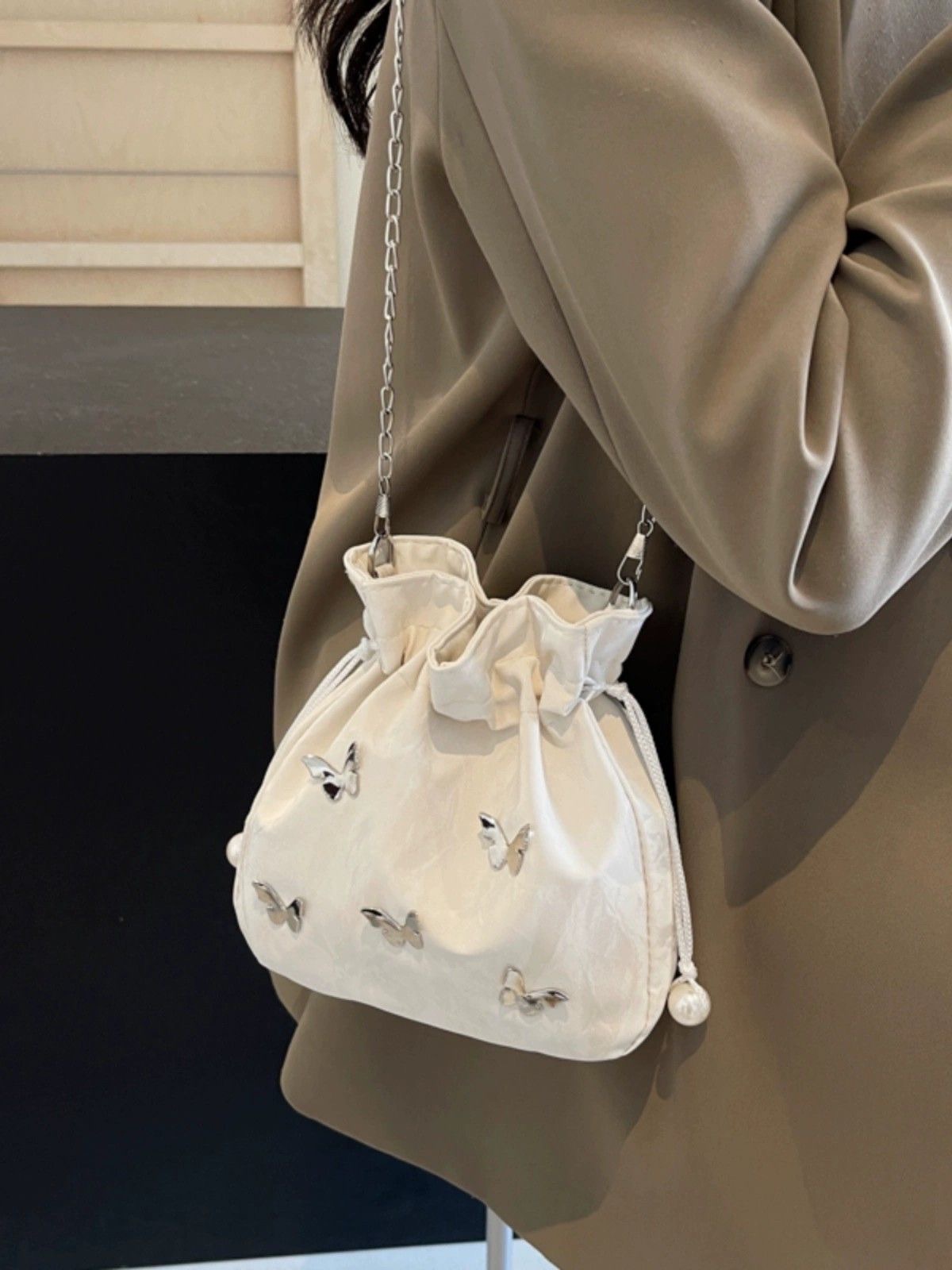 蝴蝶高級感水桶包