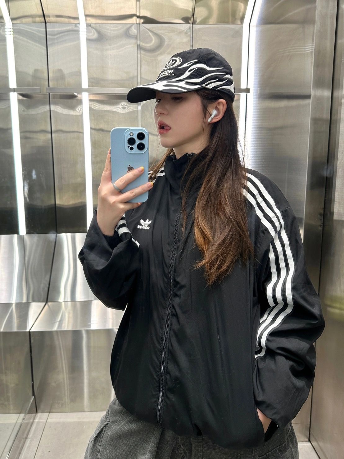 ＜預購＞A d i d a s OverSize 風衣外套 黑色女款 外套JD3392