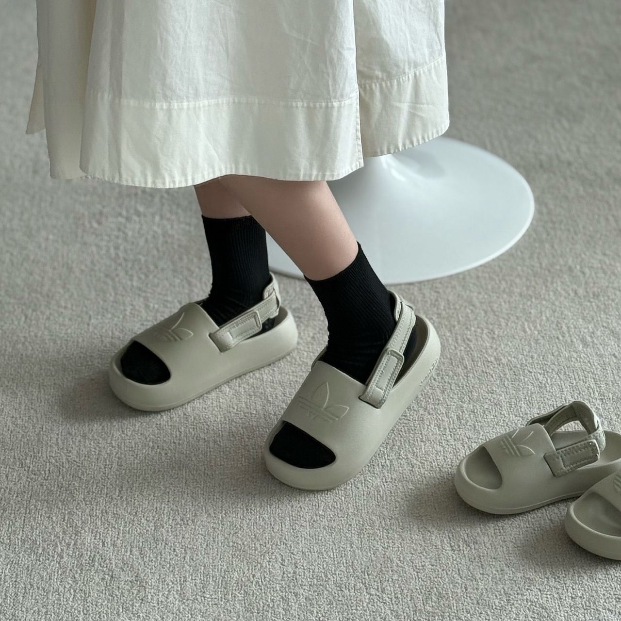＜預購＞adidas 涼鞋/拖鞋 大童鞋 魔鬼氈可拆