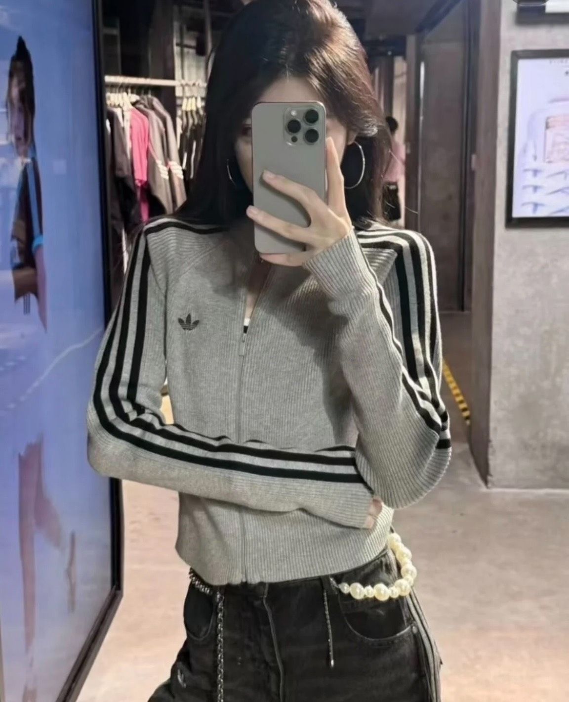 ＜預購＞愛迪達 秋季新品 針織外套 灰 JZ0886 黑JY2597