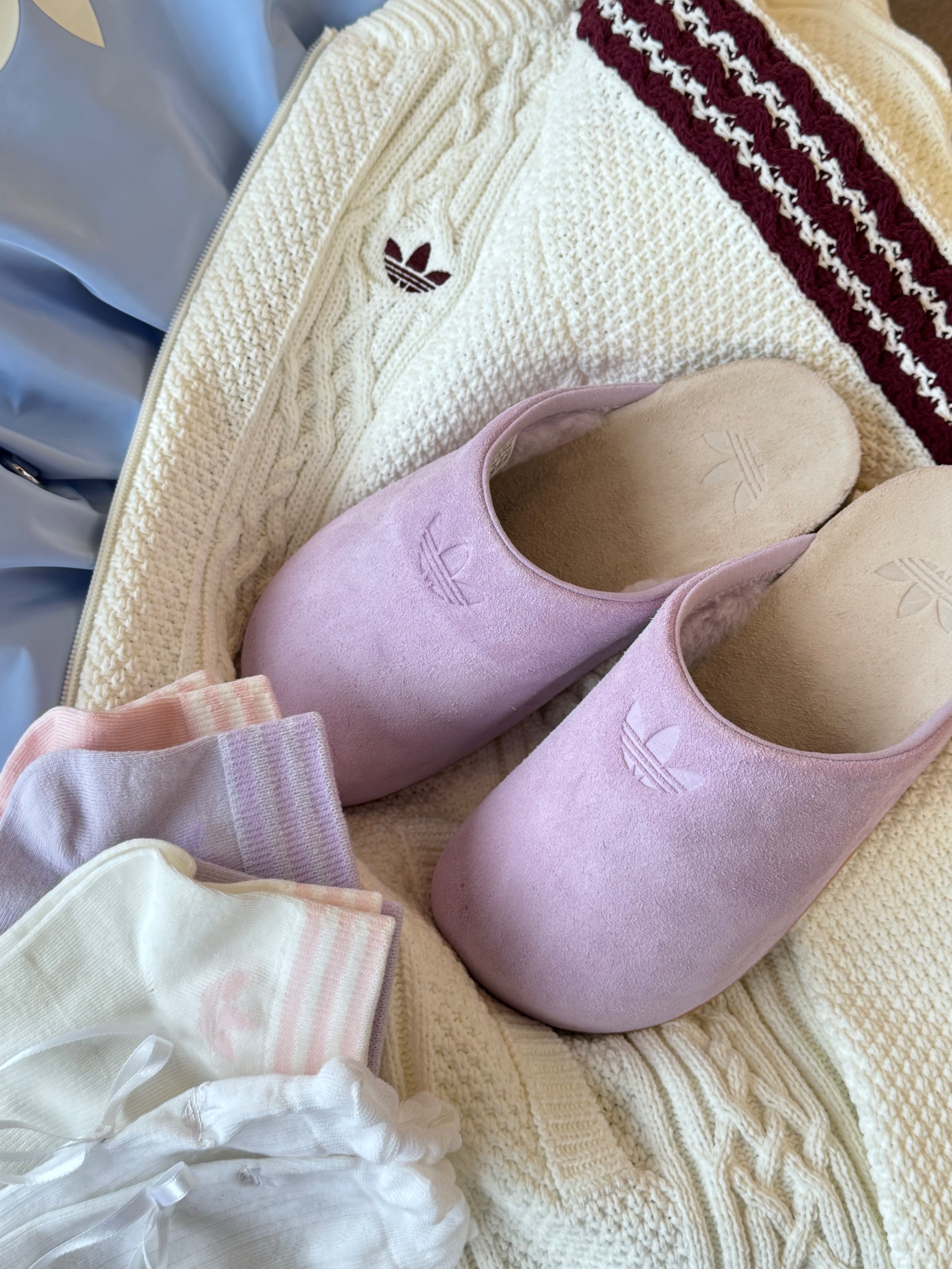 ＜預購＞愛迪達 勃肯毛絨拖 丁香紫