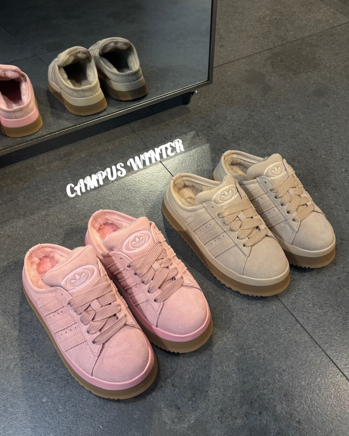 ＜預購＞ ADIDAS 麵包毛絨穆勒拖JR3732