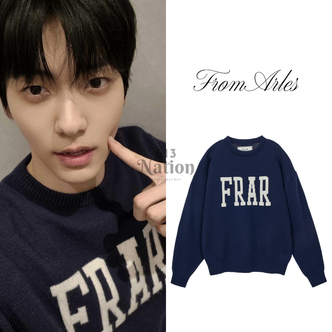 秀彬同款90S RETRO LOGO KNIT TOP