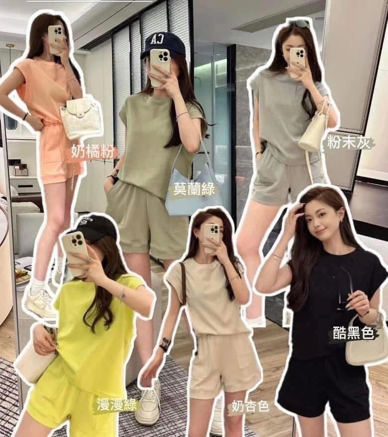 🅚🅞🅡🅔🅐 ≽🇰🇷同步平價款ᴺᴱᵂ ᵎᵎ#女裝【極簡切袖棉感ᴤᴇᴛ】