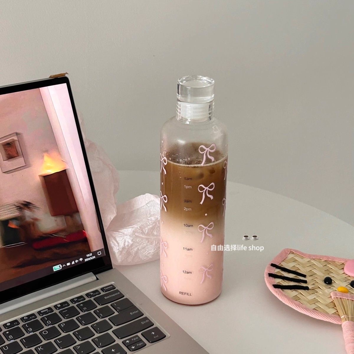 蝴蝶結小眾設計隨手杯