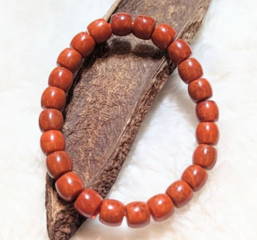 南紅瑪瑙瓦西火焰直切手串