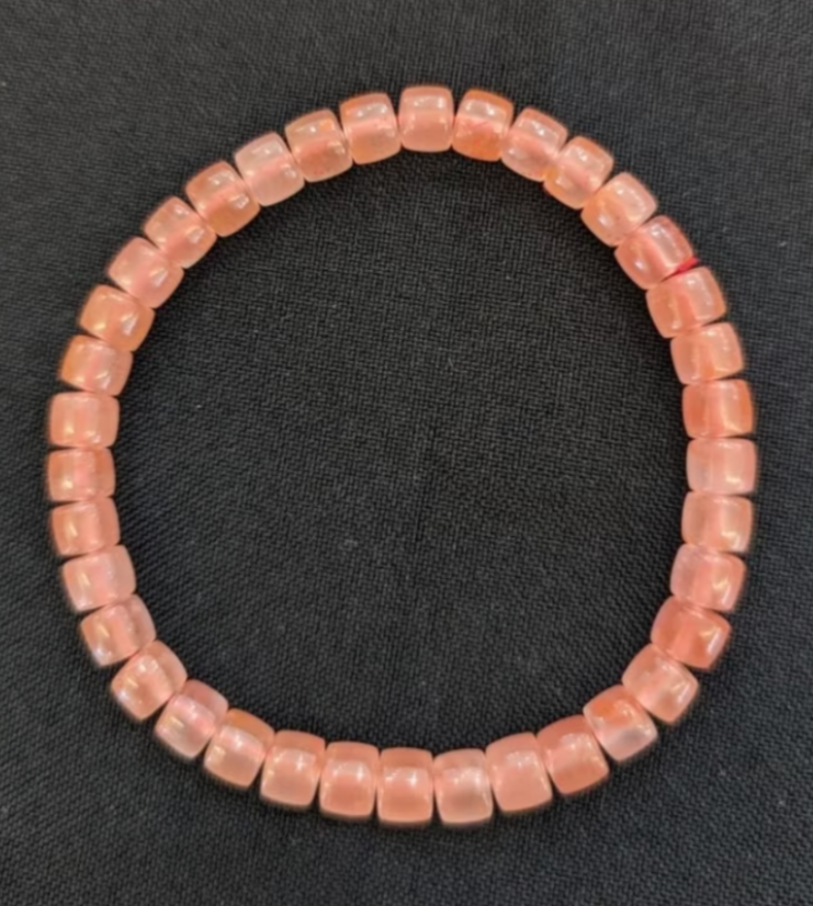 南紅瑪瑙聯合料-粉朱砂小直切