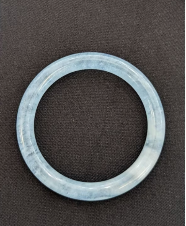 海藍寶圓骨手鐲手鐲