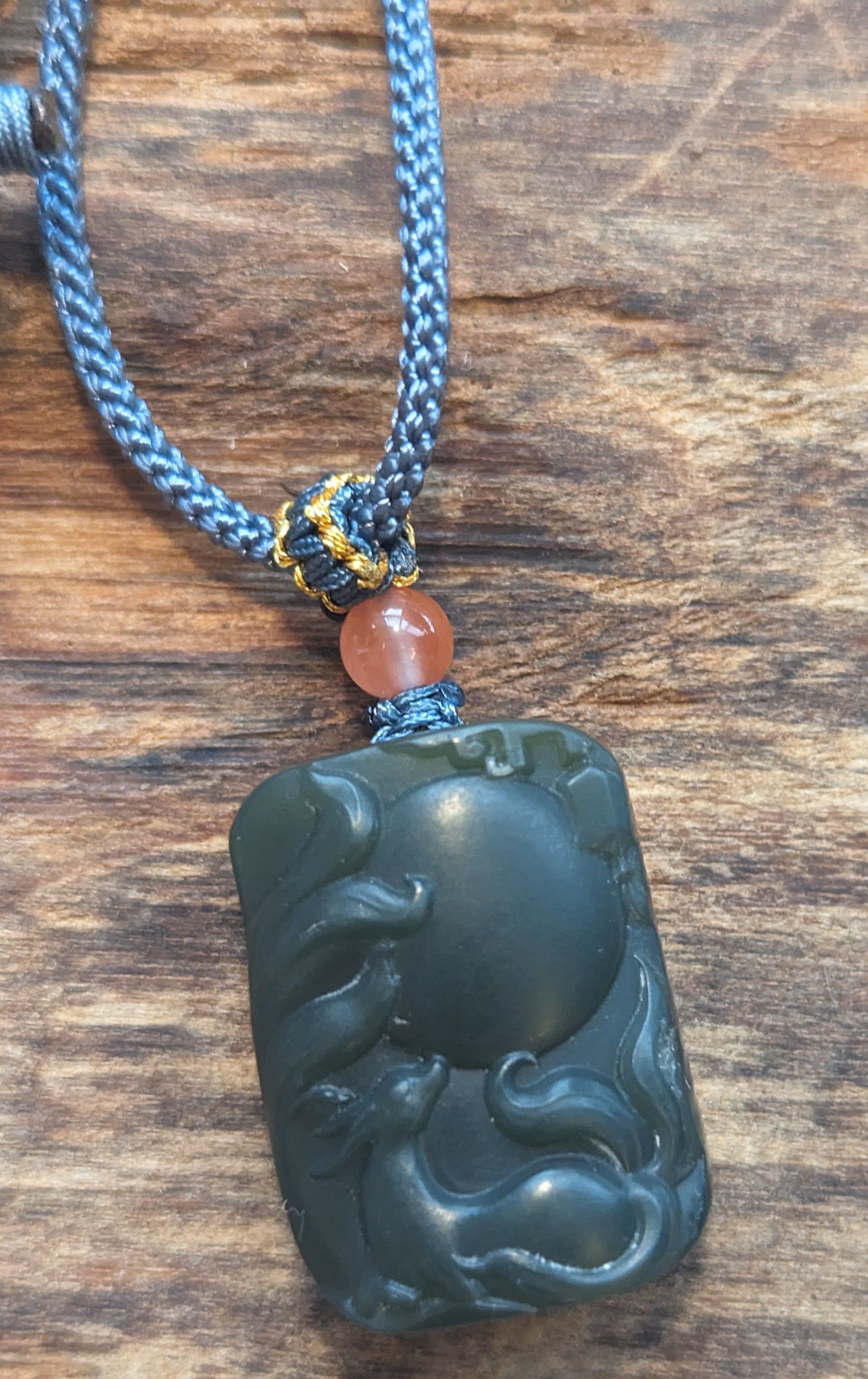 和田玉青玉手工雕刻九尾狐