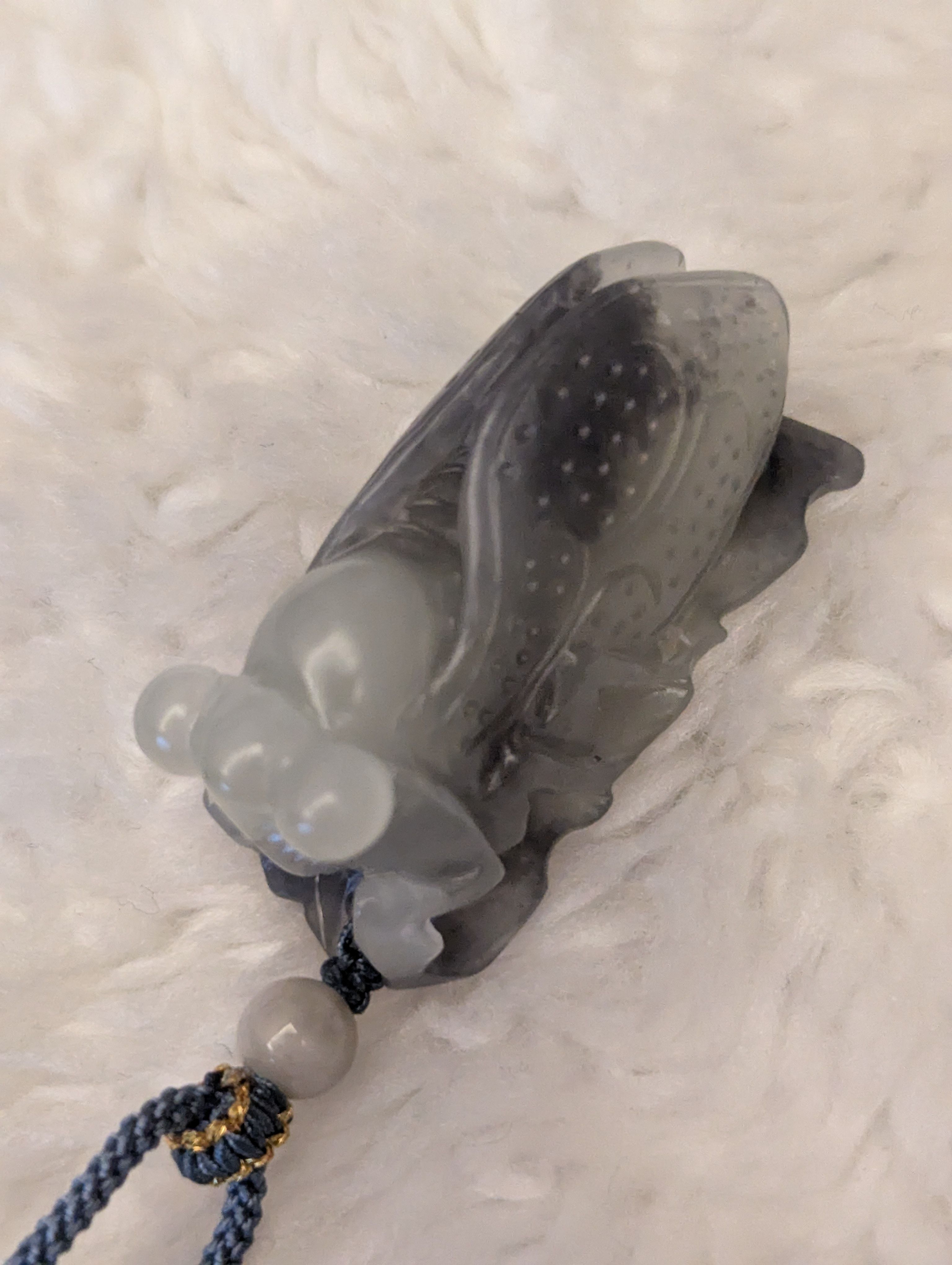 新疆且末料蟬-此款可當墜子或把玩件