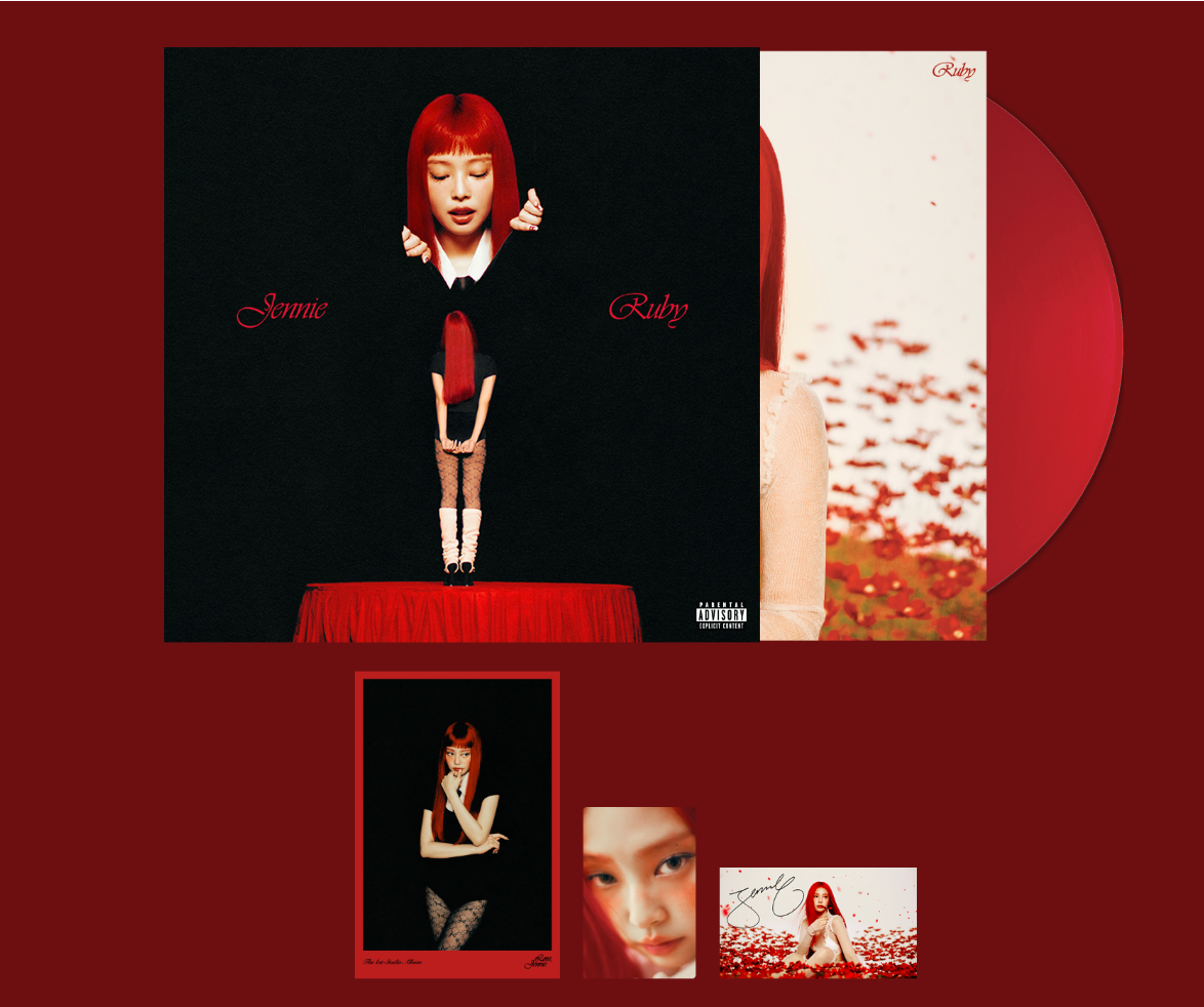 JENNIE RUBY 紅色彩膠（簽名版）（歐美進口）