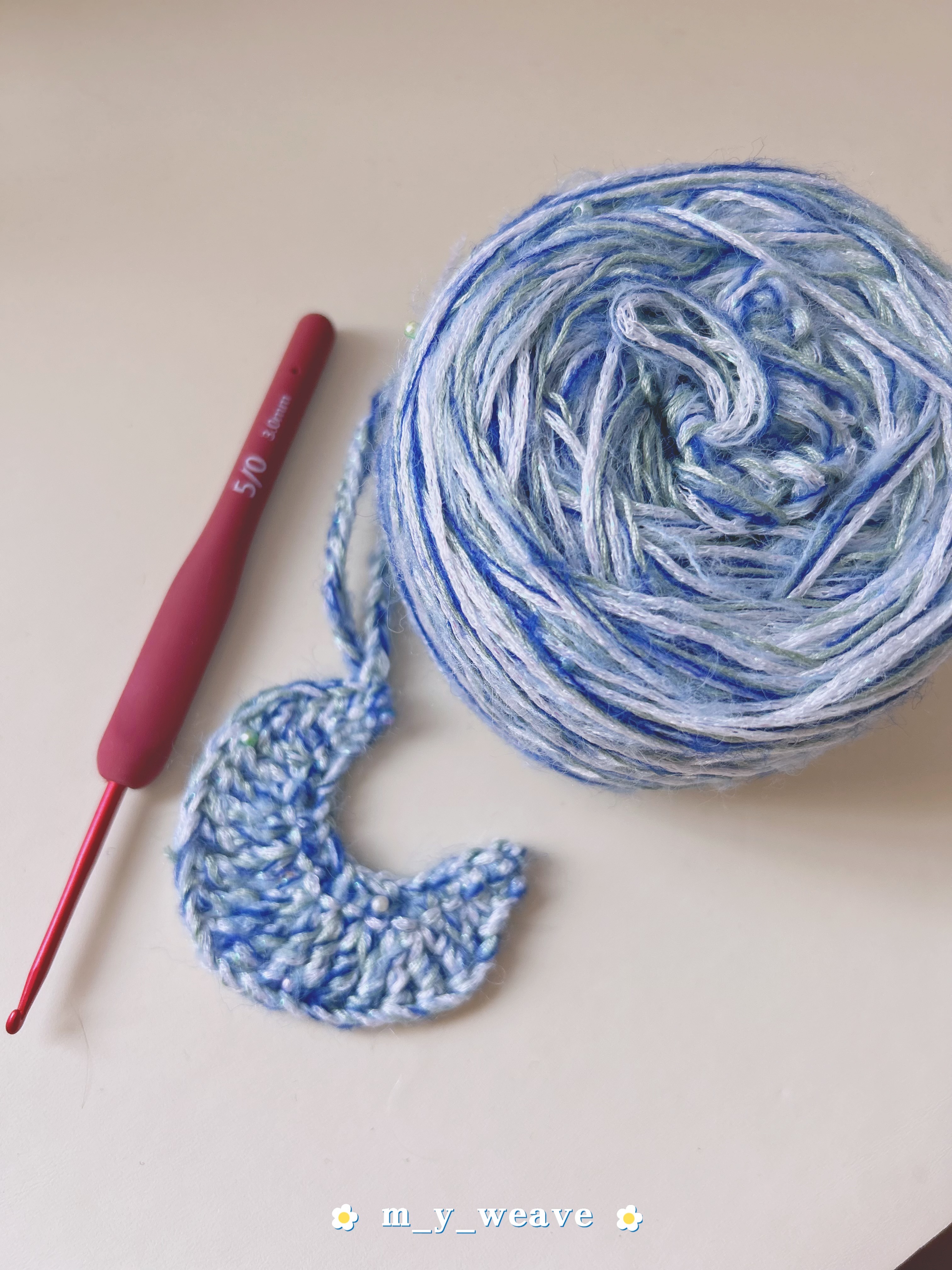 月色海痕 適用3.5-4.5mm鉤針