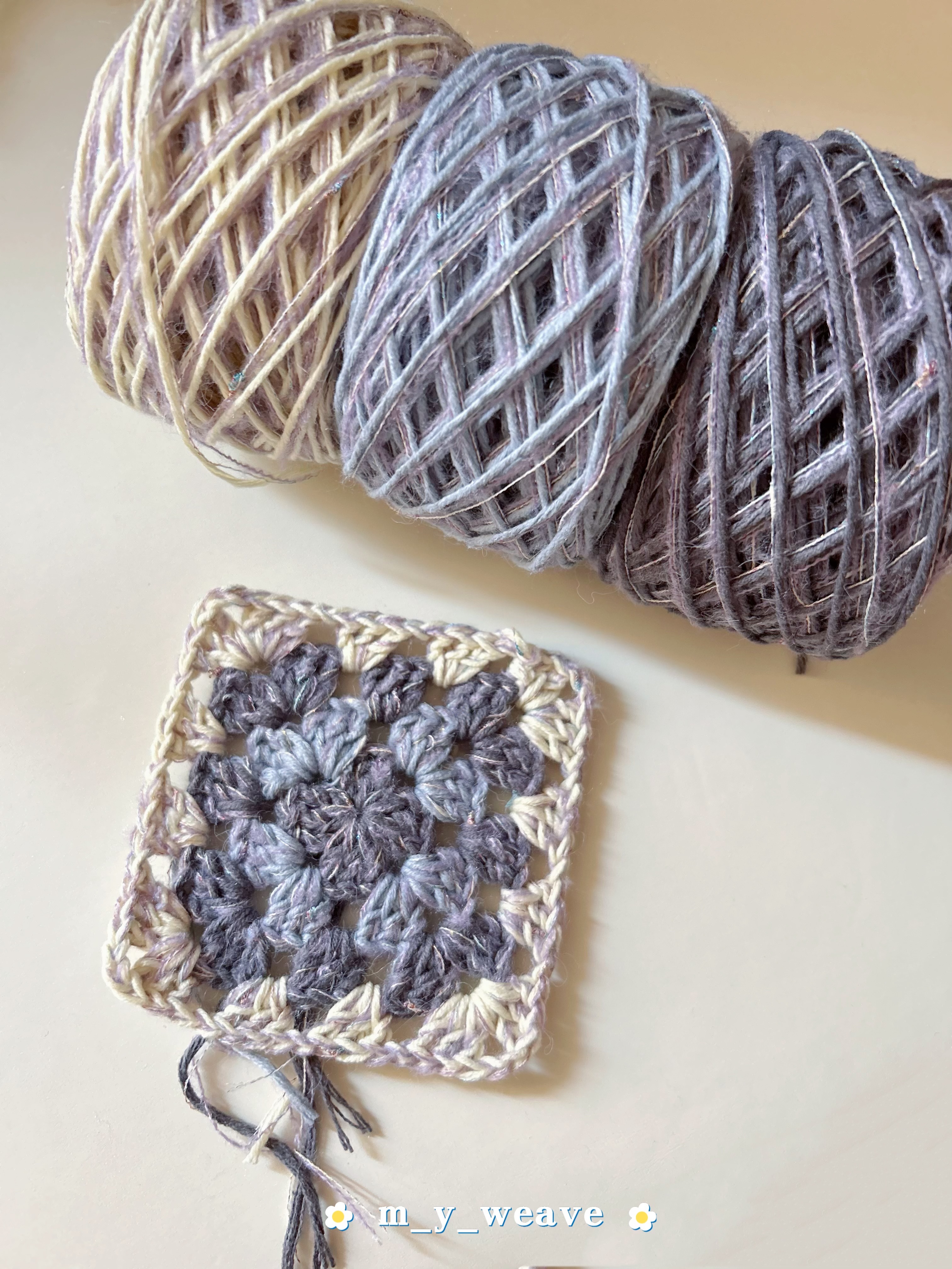 霧光薰色 適用3-4鉤針